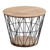 Couchtisch Naturstücke, massive Riffeiche, 51 cm