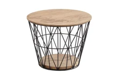 Couchtisch Naturstücke, massive Riffeiche, 51 cm