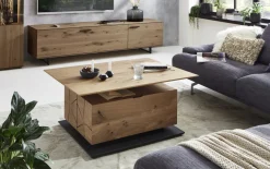 Couchtisch Naturwerke, Kerneiche Umato gebürstet, inkl. Höhenverstellung