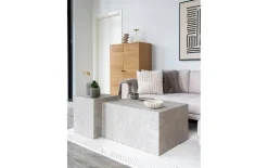Couchtisch Prager, Marmor-Nachbildung