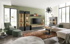 Couchtisch QUINCY, anthrazit/Eiche-Nachbildung, inkl. Höhenverstellung