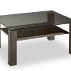 Couchtisch 1860, Rauchglas/Mooreiche