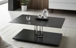 Couchtisch WK 806, schwarz/chrom