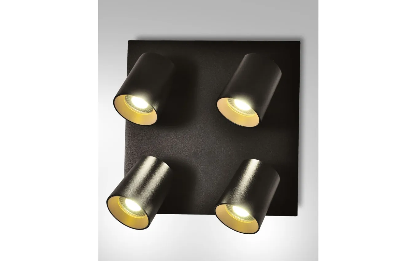 Deckenleuchte Modo, schwarz, 4-flammig, 24 cm