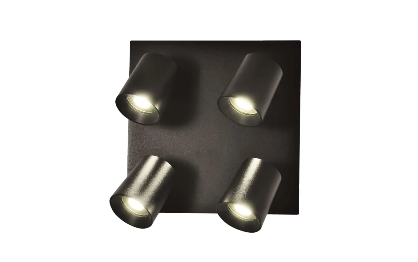 Deckenleuchte Modo, schwarz, 4-flammig, 24 cm