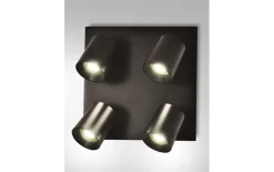 Deckenleuchte Modo, schwarz, 4-flammig, 24 cm