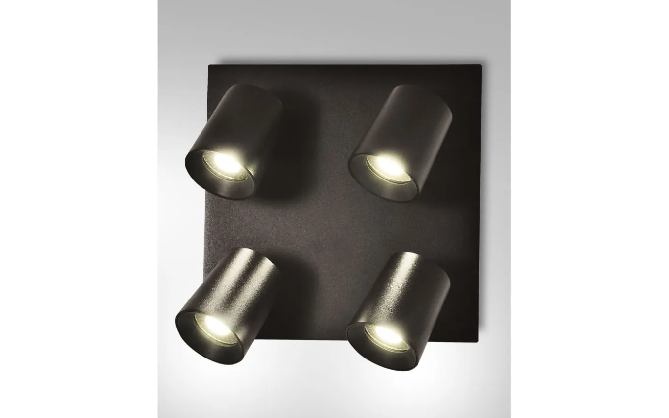Deckenleuchte Modo, schwarz, 4-flammig, 24 cm