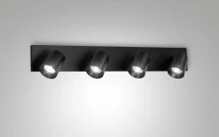 Deckenleuchte Modo, schwarz, 4-flammig, 65 cm