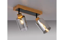 Deckenleuchte Monika, holz, 2-flammig