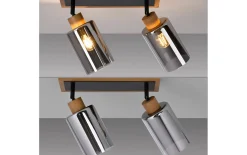 Deckenleuchte Monika, holz, 2-flammig