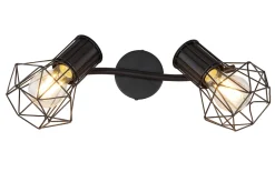 Deckenleuchte Priska, schwarz, 2-flammig, 34 cm