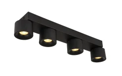 Deckenleuchte Rae, schwarz, 4-flammig