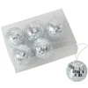 Dekoanhänger Disco, silber, 6-teilg