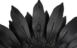 Dekospiegel Lilly, schwarz/goldfarbig, 60 cm