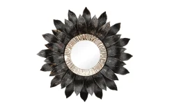 Dekospiegel Lilly, schwarz/goldfarbig, 60 cm