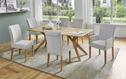 Design-Tisch Modella, Wildeiche massiv