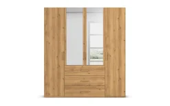 Drehtürenkleiderschrank Cherie, Asteiche-Nachbildung, 200 x 223 cm