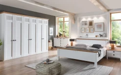 Drehtürenschrank Basella in weiß, Sprossen oben