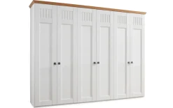 Drehtürenschrank Basella in weiß, Sprossen oben