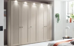 Drehtürenschrank Linate, grau, 250 x 216 cm