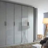 Drehtürenschrank Lissabon, seidengrau, 226 x 229 cm