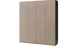 Drehtürenschrank Longline, nougat matt, 202 x 220 cm