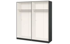 Drehtürenschrank Longline, nougat matt, 202 x 220 cm