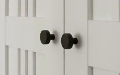 Drehtürenschrank Malmö, Lack weiß, 300 cm