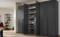Drehtürenschrank Purisma, graphit, 301 x 223 cm, inkl. umfangreicher Zusatzausstattung