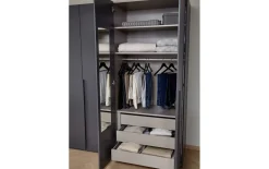 Drehtürenschrank Purisma, graphit, 301 x 223 cm, inkl. umfangreicher Zusatzausstattung