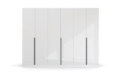 Drehtürenschrank Quadra, kristallweiß/alpinweiß, 271 x 229 cm