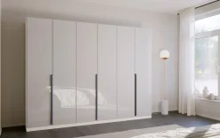 Drehtürenschrank Quadra, kristallweiß/alpinweiß, 271 x 229 cm