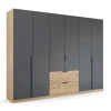 Drehtürenschrank Quadra Spin, Eiche Artisan-Nachbildung/graphit, 271 x 210 cm