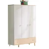 Drehtürenschrank Ylvie, kreideweiß, 125 x 199 cm