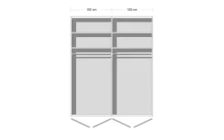 Drehtürenschrank YourJoyce, Eiche Artisan-Nachbildung, 201 x 235 cm