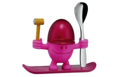 Eierbecher mit Löffel in pink