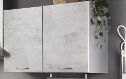 Einbauküche Bailo/Wida, Beton hell Nachbildung, inkl. Elektrogeräte