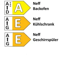 Einbauküche Bristol, Eukalyptus Esche Lack, inkl. Neff Elektrogeräte
