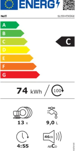 Einbauküche Bristol, Eukalyptus Esche Lack, inkl. Neff Elektrogeräte