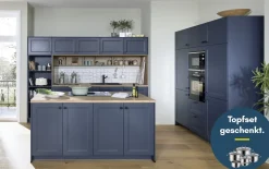 Einbauküche Camo, fjordblau, inkl. Neff Elektrogeräte