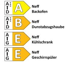 Einbauküche Cascada, steingrau, inkl. Neff Elektrogeräte