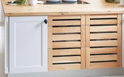 Einbauküche Chorin, Lack magnolia, inkl. AEG Elektrogeräte