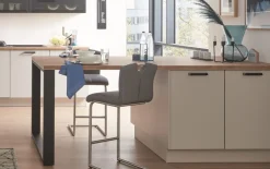 Einbauküche Esilia, sand ultramatt, inkl. AEG Elektrogeräte