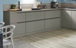Einbauküche Esilia, taupegrau, inkl. Siemens Elektrogeräte