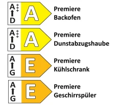 Einbauküche Felde, Hochglanz seidengrau, inkl. Elektrogeräte