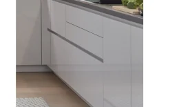 Einbauküche Felde, seidengrau Hochglanz, inklusive AEG Elektrogeräte
