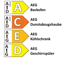 Einbauküche Felde, seidengrau Hochglanz, inklusive AEG Elektrogeräte