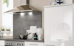 Einbauküche Flash, Hochglanz weiß, inklusive Elektrogeräte
