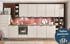 Einbauküche Flash, magnolia, inkl. Siemens Elektrogeräte