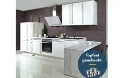 Einbauküche Focus, Lack weiß Ultra-Hochglanz, inkl. Siemens Elektrogeräte